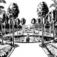 Praça de Casa Forte, Nanquim sobre papel, 1935 [Marx, Roberto Burle. Arte e Paisagem]
